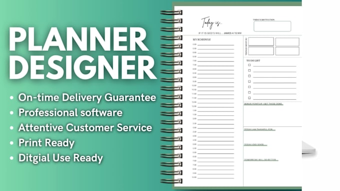 design your professional printable or digital planner