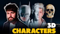 create a realistic 3d character models