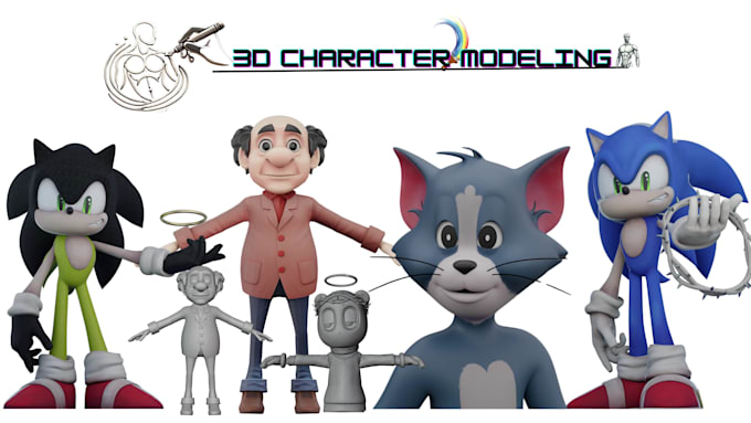 do 3d character modeling for games, 3dprinting and animation