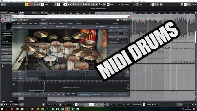 replace, edit and humanice your midi drums also triggering