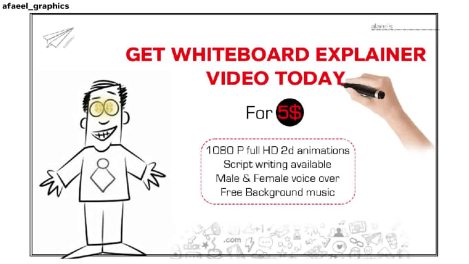 Make whiteboard animation explainer video quickly by Afaeelgraphics | Fiverr