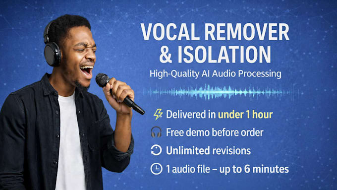 remove or isolate vocals in less than 1 hour
