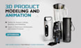 3d product photo realistic render for ecommerce