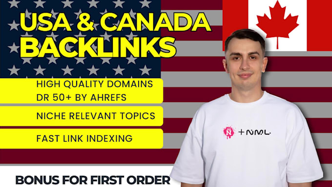manually build unique usa and canada backlinks with high DR