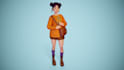create a cute stylized 3d character for games or animation