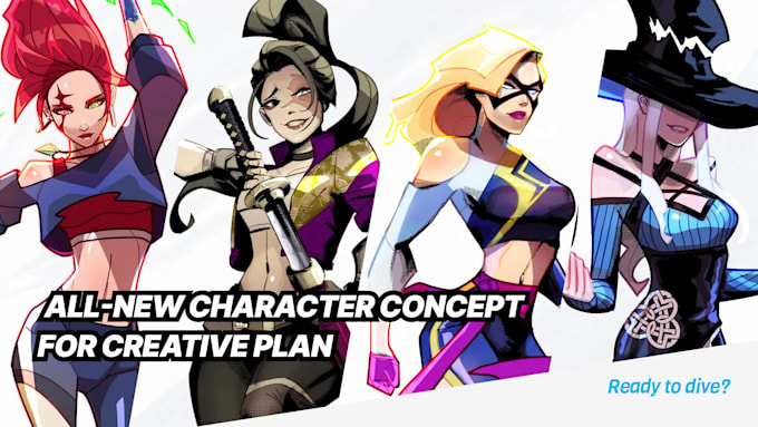 create professional character design project art deco style