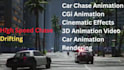 create a cinematic 3d car chase animation or action sequence in unreal engine