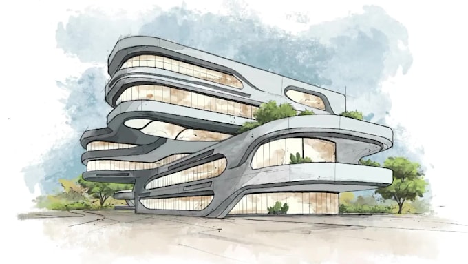 do professional landscape and architectural sketches and perspectives