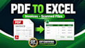 convert PDF invoices to clean excel