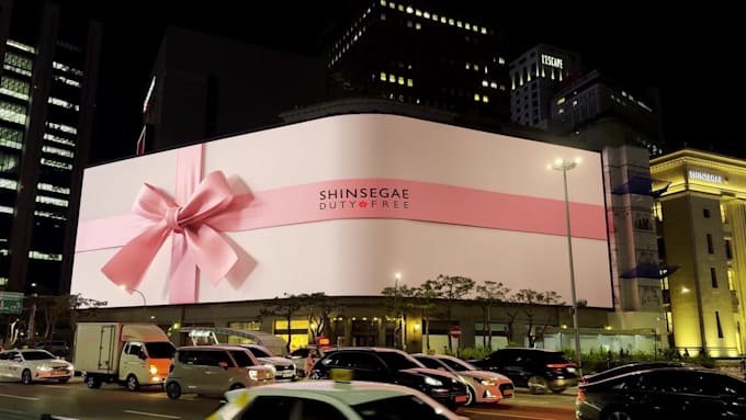 video motion graphics 3d led screen billboard animation digital signage display