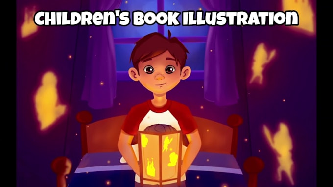 create children story book illustration and book cover