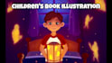 create children story book illustration and book cover