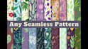 design seamless repeat pattern design with free mockup