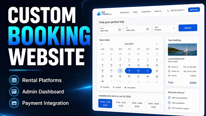 build a booking rental website with reservation system