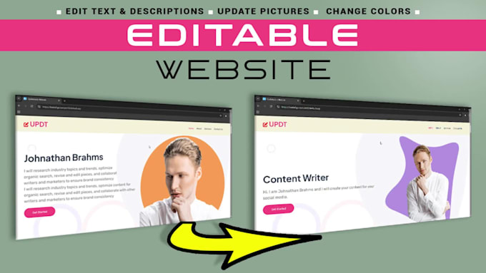 build editable website html css js responsive updateable