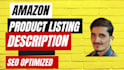 write SEO amazon listing, high impact copy, keyword ranking