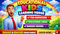 create engaging and interactive 3d pixar style animation video for kids learning