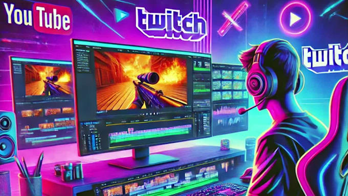 professionally edit youtube and twitch gaming videos