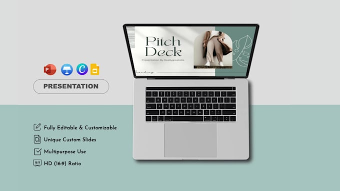 create powerpoint, canva, google slides or keynote presentation