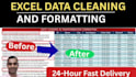 clean and format excel or CSV data