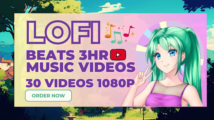 create 3hr lofi video loop animated lofi beats youtube video