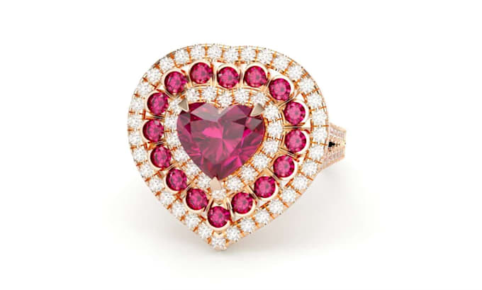 custom 3d cad jewelry design with high quality renders