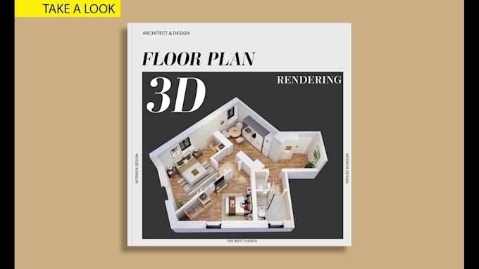 create a hyper realistic 3d rendering from a 2d floor plan