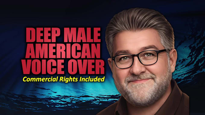 record a deep resonant male voice over for narration