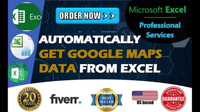 automatically retrieve google maps data from excel