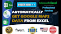 automatically retrieve google maps data from excel