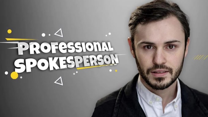be your male video spokesperson presenter