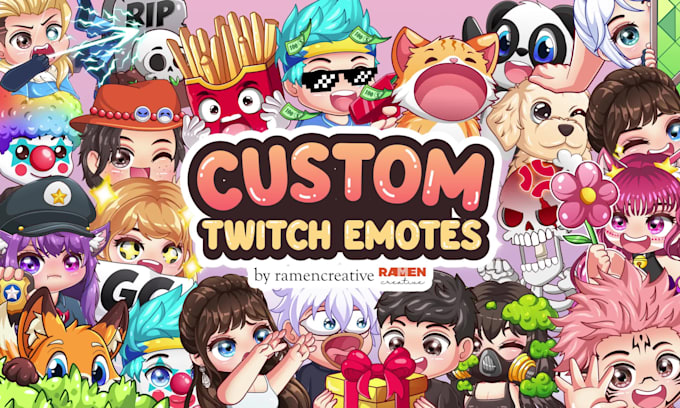 draw twitch emotes, animated emotes, vtuber emotes or twitch sub badges