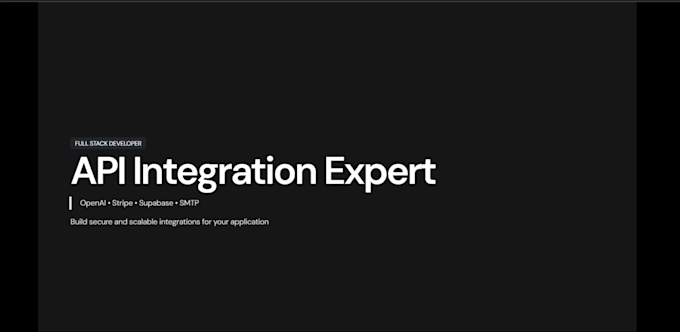 integrate openai, stripe, supabase, SMTP and third party apis