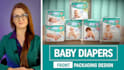 create baby diaper diaper front packaging design