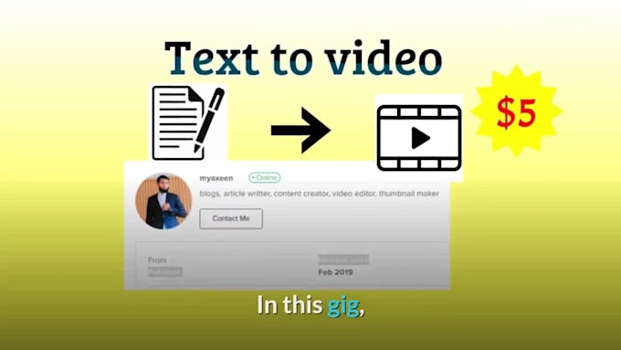 convert, script, article and blog to video