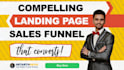 build ghl, leadpages, samcart landing page sales funnel