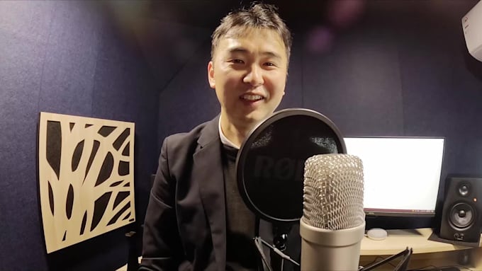 be your energetic  korean male voice over actor