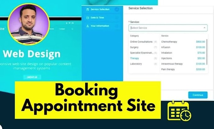 create an online appointment scheduling, booking website