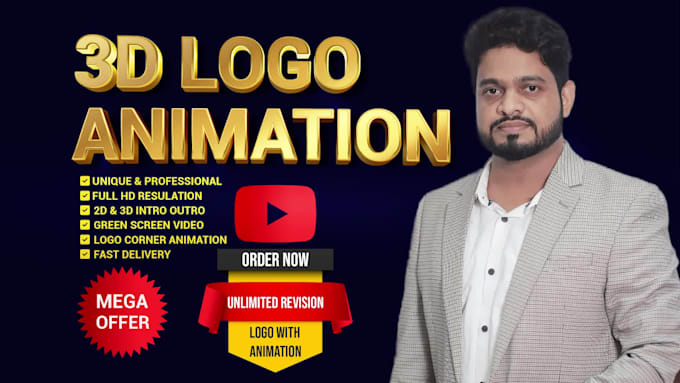 do 3d logo animation within 2hrs