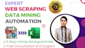 create script to scrap web and store or task automation or sheet analysis tool
