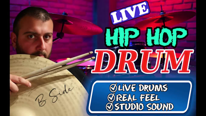 record live hip hop and rap drum tracks with real feel