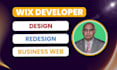 build wix website for portfolio nonprofit real estate business wix store design