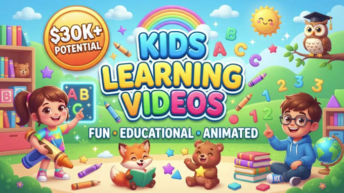 create kids learning educational videos