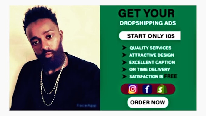 create dropping ads video for facebook and tiktok