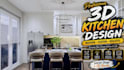 create professional 3d kitchen design and realistic rendering