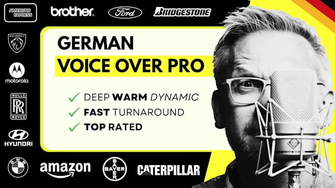 record your german voice over with a warm, deep, charming voice