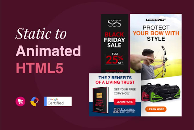 convert static to animated HTML5 banner ads