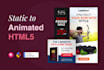convert static to animated HTML5 banner ads