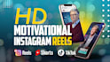 create fullscreen custom motivational instagram reels