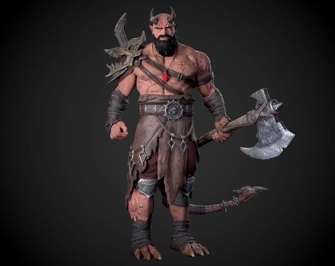 create game ready custom 3d character for unity unreal or blender animation